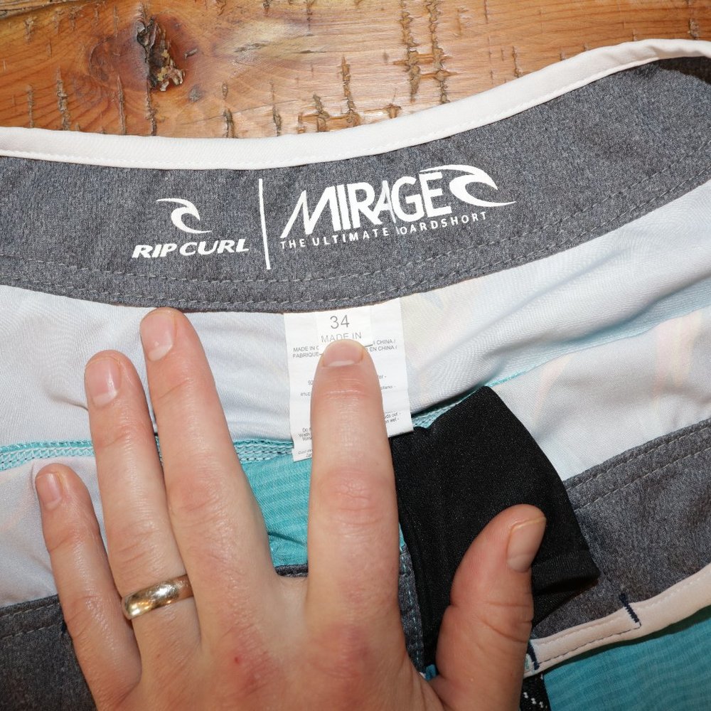 Rip Curl Aqua Blue Board Shorts (34) - Picture 4 of 4